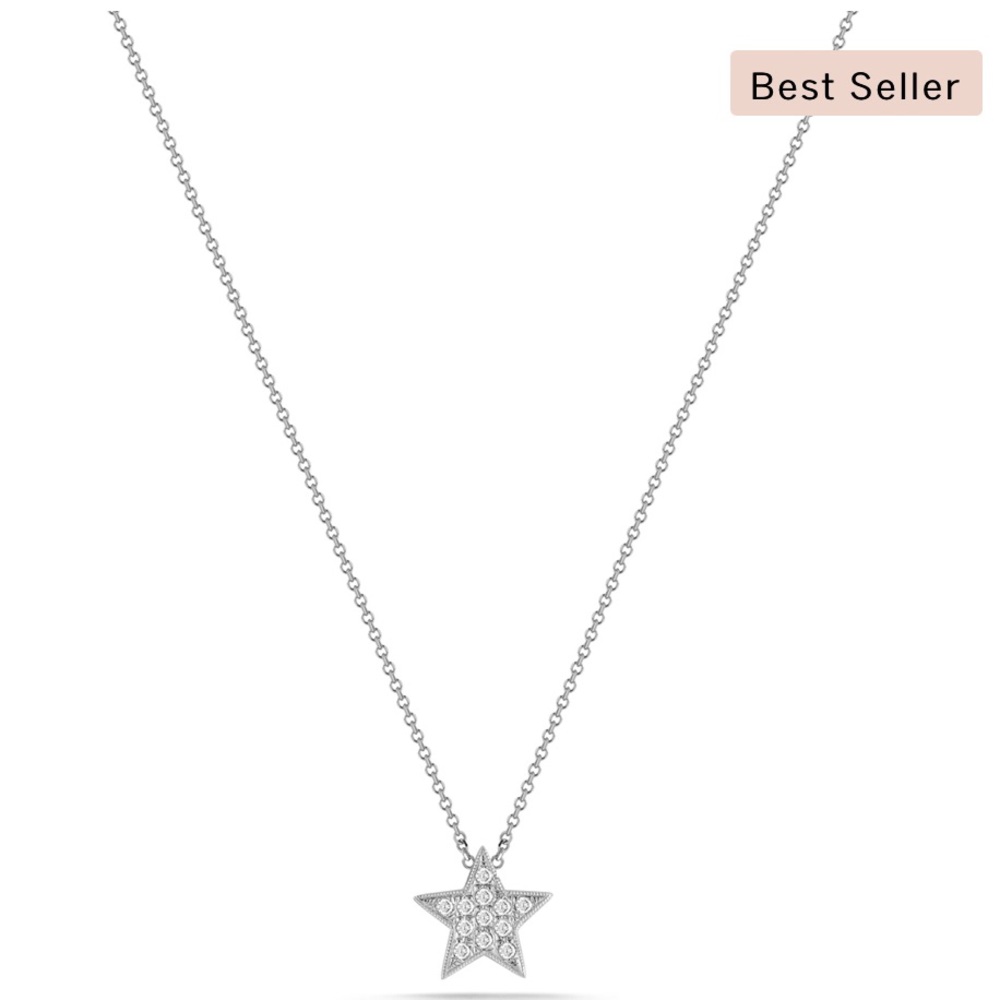 14k White gold Dana Rebecca Designs Julianne Himiko star necklace